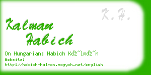 kalman habich business card